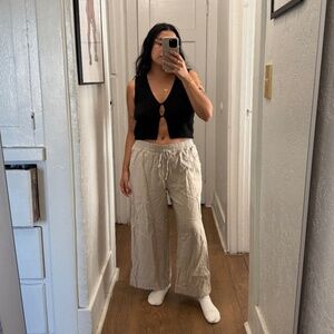 A New Day Linen Blend Wide Leg Pant